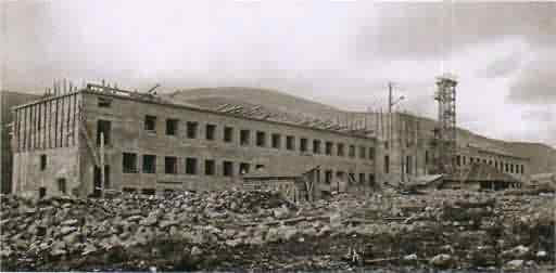 Июль 1932 г. Строительство терапевтического корпуса Хибиногорской больницы