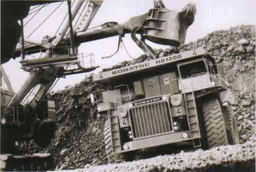 1983 г. Автосамосвалы "Комацу" на руднике Центральный