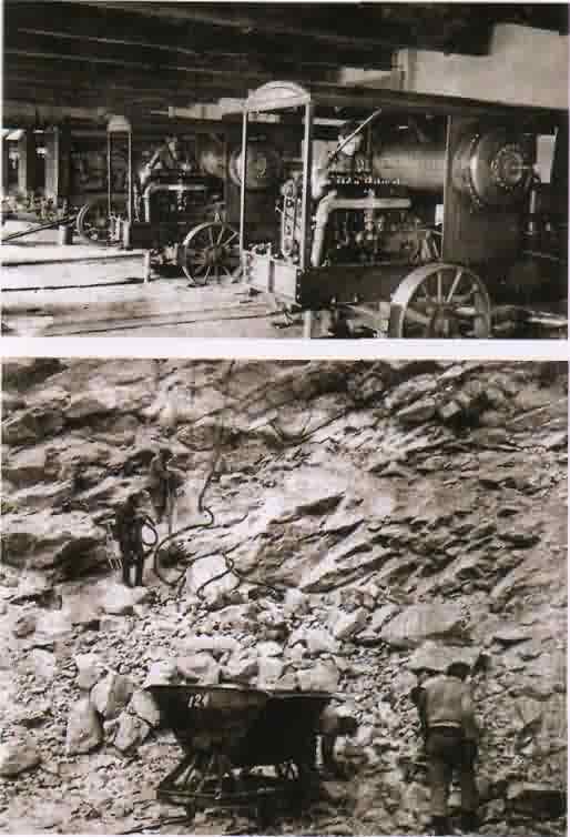 Лето 1932 г. Создание компрессорной станции на апатитовом руднике позволило полностью перейти на пневматическое бурение шпуров